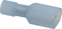 Ideal - 16 to 14 AWG, Nylon, Fully Insulated, Male Wire Disconnect - 1/4 Inch Wide Tab, Blue, cUL Listed, RoHS Compliant, UL Listed - Eagle Tool & Supply