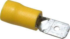 Ideal - 12 to 10 AWG, Vinyl, Fully Insulated, Male Wire Disconnect - 1/4 Inch Wide Tab, Yellow, cUL Listed, RoHS Compliant, UL Listed - Eagle Tool & Supply