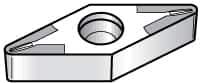 Kennametal - VBMT220.5 11 Grade KT325 Cermet Turning Insert - Uncoated, 35° Diamond, 1/4" Inscr Circle, 1/8" Thick, 0.0079" Corner Radius - Eagle Tool & Supply