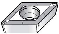 Kennametal - DCMT21.51 11 Grade KT325 Cermet Turning Insert - TiCN Finish, 55° Diamond, 1/4" Inscr Circle, 3/32" Thick, 1/64" Corner Radius - Eagle Tool & Supply