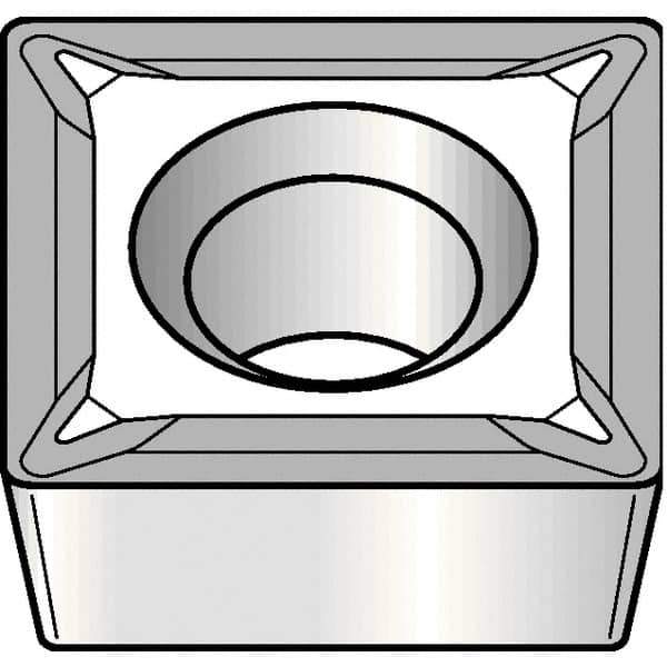 Kennametal - SCMT32.51 11 Grade KT315 Cermet Turning Insert - TiN/TiCN/TiN Finish, 90° Square, 3/8" Inscr Circle, 5/32" Thick, 1/64" Corner Radius - Eagle Tool & Supply