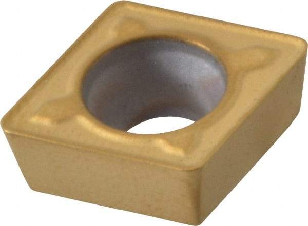 Kennametal - CPMT32.52 MF Grade KC725M Carbide Milling Insert - TiN/TiCN/TiN Finish, 5/32" Thick, 0.3752" Inscribed Circle, 0.8mm Corner Radius - Eagle Tool & Supply