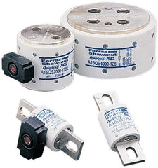 Ferraz Shawmut - 150 VAC/VDC, 600 Amp, Fast-Acting Semiconductor/High Speed Fuse - Bolt-on Mount, 3-1/2" OAL, 100 at AC, 50 at DC kA Rating, 1-1/2" Diam - Eagle Tool & Supply