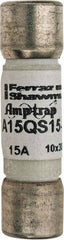 Ferraz Shawmut - 150 VAC/VDC, 15 Amp, Fast-Acting Semiconductor/High Speed Fuse - Clip Mount, 1-1/2" OAL, 100 at AC, 50 at DC kA Rating, 13/32" Diam - Eagle Tool & Supply