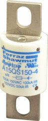 Ferraz Shawmut - 150 VAC/VDC, 150 Amp, Fast-Acting Semiconductor/High Speed Fuse - Bolt-on Mount, 2-21/32" OAL, 100 at AC, 50 at DC kA Rating, 1-1/8" Diam - Eagle Tool & Supply