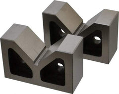 SPI - 2-3/16" Max Capacity, 90° Angle, Cast Iron V-Block - 4" Long x 1-9/16" Wide x 2-9/16" High, Sold as Matched Pair - Eagle Tool & Supply