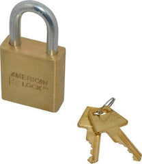 American Lock - 3/4" Shackle Clearance, Keyed Alike Padlock - 5/16" Shackle Diam, Steel - Eagle Tool & Supply