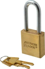 American Lock - 3/4" Shackle Clearance, Keyed Alike Padlock - 5/16" Shackle Diam, Steel - Eagle Tool & Supply