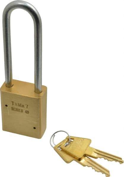 American Lock - 3/4" Shackle Clearance, Keyed Alike Padlock - 1/4" Shackle Diam, Steel - Eagle Tool & Supply