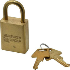 American Lock - 3/4" Shackle Clearance, Keyed Different Padlock - 1/4" Shackle Diam, Steel - Eagle Tool & Supply