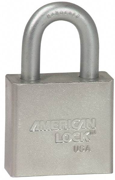 American Lock - 3/4" Shackle Clearance, Keyed Alike Tubular Padlock - 3/8" Shackle Diam, Steel - Eagle Tool & Supply