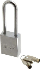 American Lock - 3/4" Shackle Clearance, Keyed Alike Tubular Padlock - 5/16" Shackle Diam, Steel - Eagle Tool & Supply