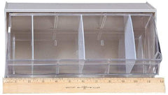 Quantum Storage - 11-7/8" Wide x 5-15/16" High x 5-1/4" Deep, Small Parts Tip Out Stacking Bin Organizer - Polystyrene Frame, 1 Compartments, 11" Wide x 5-1/4" High Bin - Eagle Tool & Supply