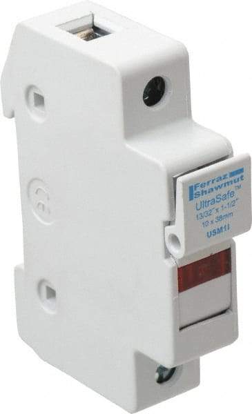 Ferraz Shawmut - 1 Pole, 1000 VDC and 800 VAC, 30 Amp, DIN Rail Mount Fuse Holder - Compatible with CC Class, 1-1/2 Inch Long x 0.69 Inch Wide and 13/32 Inch Diameter Fuse - Eagle Tool & Supply