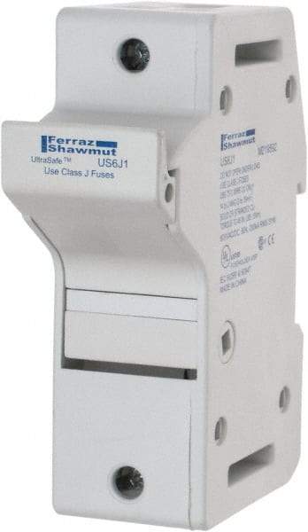 Ferraz Shawmut - 1 Pole, 600 VAC/VDC, 60 Amp, DIN Rail Mount Fuse Holder - Compatible with J Class, 58mm Long x 1.28 Inch Wide and 22mm Diameter Fuse - Eagle Tool & Supply