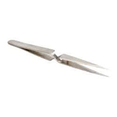 Value Collection - 4-3/4" OAL N1 Reverse Action Tweezers - Fine Point - Eagle Tool & Supply