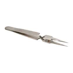 Value Collection - 4-11/32" OAL N5 Reverse Action Tweezers - Long & Very Fine Point - Eagle Tool & Supply