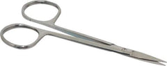 Value Collection - 4" OAL Stainless Steel Iris Scissors - Straight Handle, For General Purpose Use - Eagle Tool & Supply