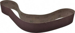 3M - 2-1/2" Wide x 48" OAL, 80 Grit, Aluminum Oxide Abrasive Belt - Aluminum Oxide, Medium, Coated, X Weighted Cloth Backing, Series 341D - Eagle Tool & Supply