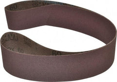 3M - 2-1/2" Wide x 48" OAL, 60 Grit, Aluminum Oxide Abrasive Belt - Aluminum Oxide, Medium, Coated, X Weighted Cloth Backing, Series 341D - Eagle Tool & Supply