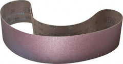 3M - 4" Wide x 54" OAL, 50 Grit, Aluminum Oxide Abrasive Belt - Aluminum Oxide, Coarse, Coated, X Weighted Cloth Backing, Series 341D - Eagle Tool & Supply