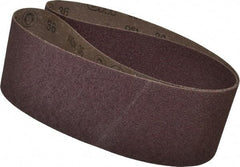 3M - 4" Wide x 60" OAL, 36 Grit, Aluminum Oxide Abrasive Belt - Aluminum Oxide, Very Coarse, Coated, X Weighted Cloth Backing, Series 341D - Eagle Tool & Supply