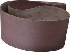 3M - 6" Wide x 60" OAL, 80 Grit, Aluminum Oxide Abrasive Belt - Aluminum Oxide, Medium, Coated, X Weighted Cloth Backing, Series 341D - Eagle Tool & Supply