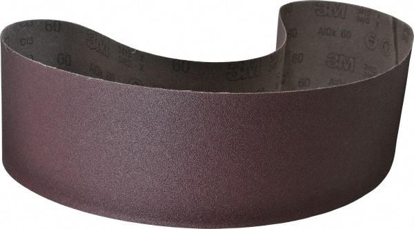 3M - 6" Wide x 60" OAL, 60 Grit, Aluminum Oxide Abrasive Belt - Aluminum Oxide, Medium, Coated, X Weighted Cloth Backing, Series 341D - Eagle Tool & Supply