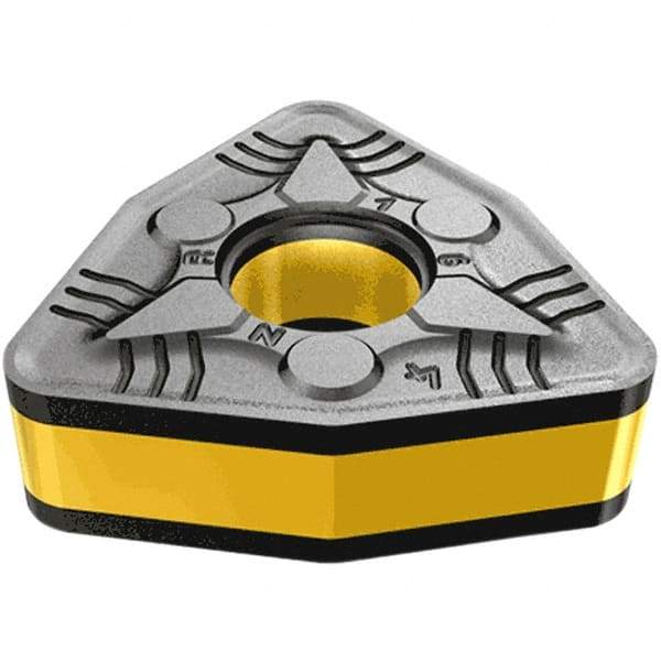 Iscar - CNMG433 NR Grade IC4028 Carbide Turning Insert - TiCN/Al2O3/TiN Finish, 80° Diamond, 1/2" Inscr Circle, 3/16" Thick, 3/64" Corner Radius - Eagle Tool & Supply