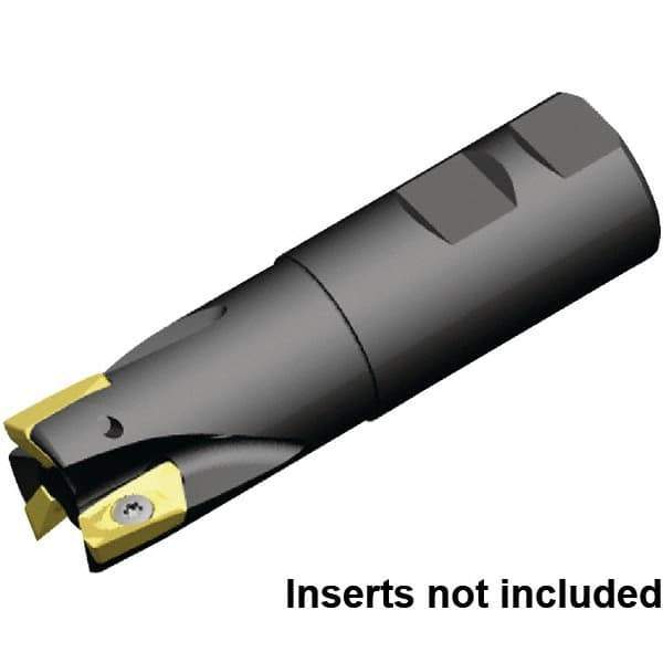 Kennametal - 40mm Cut Diam, 32mm Shank Diam, 111mm OAL, Indexable Square Shoulder End Mill - Weldon Shank, 0° Lead Angle - Eagle Tool & Supply
