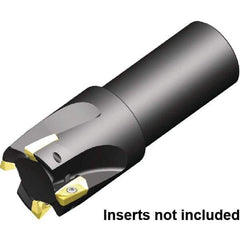 Kennametal - 20mm Cut Diam, 20mm Shank Diam, 90mm OAL, Indexable Square Shoulder End Mill - Cylindrical Shank, 0° Lead Angle - Eagle Tool & Supply