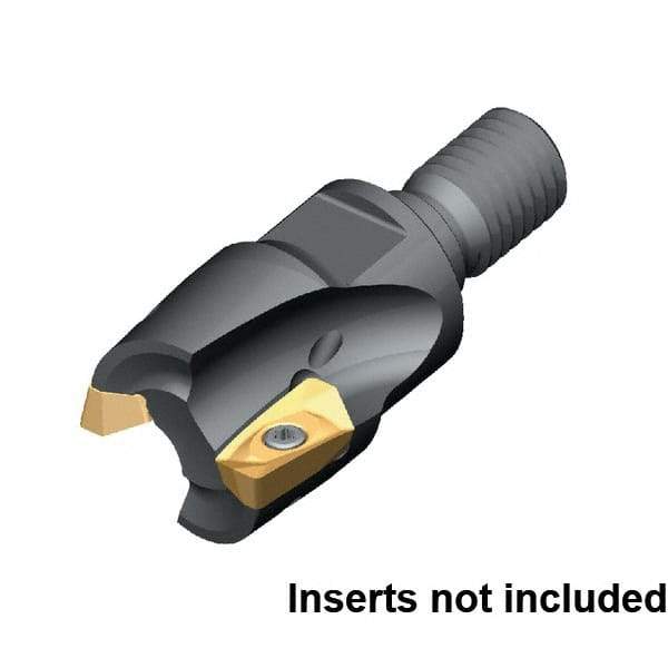 Kennametal - 25mm Cut Diam, 35mm OAL, Indexable Square Shoulder End Mill - M12 Modular Connection, 0° Lead Angle - Eagle Tool & Supply