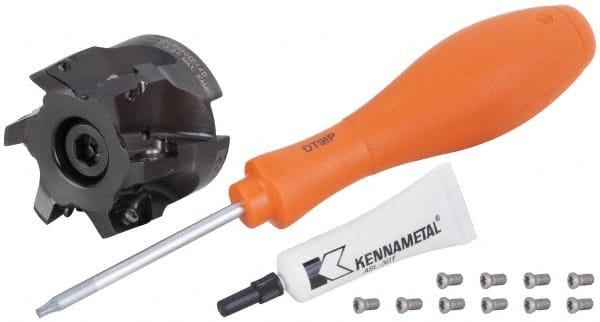 Kennametal - 50mm Cut Diam, 22mm Arbor Hole Diam, Indexable Square-Shoulder Face Mill - Eagle Tool & Supply