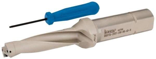Iscar - 2.94" Max Drill Depth, 4xD, 47/64" Diam, Indexable Insert Drill - 2 Inserts, 1" Shank Diam, Straight Shank - Eagle Tool & Supply