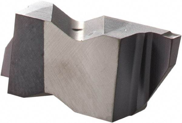 Kennametal - 3062NG K Grade KC5010, 1.58mm Cutting Width Carbide Grooving Insert - 2.39mm Max Depth of Cut, Right Hand, 0.19mm Corner Radius, TiAlN Finish - Eagle Tool & Supply