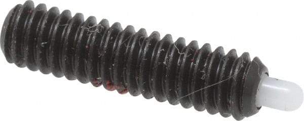 Gibraltar - 8-32, 5/8" Thread Length, 3/32" Plunger Projection, Steel Threaded Spring Plunger - 0.07" Max Plunger Diam, 5/8" Plunger Length, 0.7 Lb Init End Force, 2.3 Lb Final End Force, 1/16" Hex - Eagle Tool & Supply