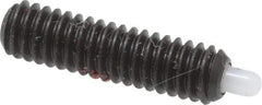 Gibraltar - 8-32, 5/8" Thread Length, 3/32" Plunger Projection, Steel Threaded Spring Plunger - 0.07" Max Plunger Diam, 5/8" Plunger Length, 0.7 Lb Init End Force, 2.3 Lb Final End Force, 1/16" Hex - Eagle Tool & Supply
