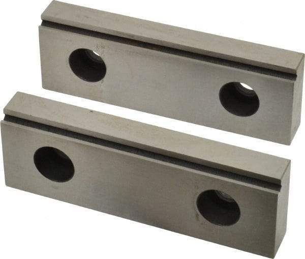 Value Collection - 4" Wide x 1.378" High x 15mm Thick, Step Vise Jaw - Steel, Fixed Jaw - Eagle Tool & Supply