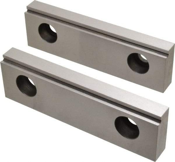 Value Collection - 6" Wide x 1-3/4" High x 18mm Thick, Step Vise Jaw - Steel, Fixed Jaw - Eagle Tool & Supply