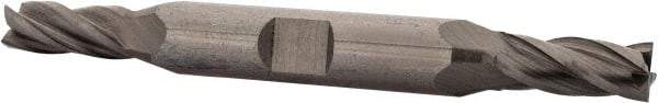 OSG - 9/32", 11/16" LOC, 3/8" Shank Diam, 3-3/8" OAL, 4 Flute, Solid Carbide Square End Mill - Double End, Uncoated, Spiral Flute, 30° Helix, Right Hand Cut, Right Hand Flute, Series 444 - Eagle Tool & Supply