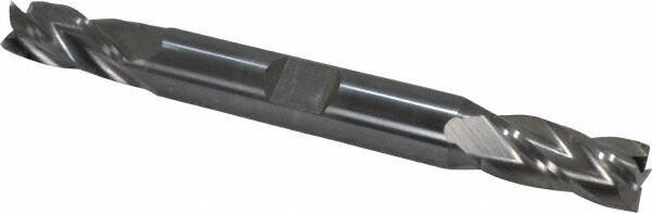 OSG - 11/32", 3/4" LOC, 3/8" Shank Diam, 3-1/2" OAL, 4 Flute, Solid Carbide Square End Mill - Double End, Uncoated, Spiral Flute, 30° Helix, Right Hand Cut, Right Hand Flute, Series 444 - Eagle Tool & Supply