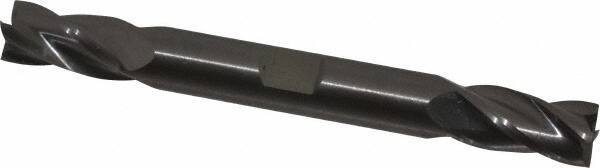 OSG - 3/8", 3/4" LOC, 3/8" Shank Diam, 3-1/2" OAL, 4 Flute, Solid Carbide Square End Mill - Double End, Uncoated, Spiral Flute, 30° Helix, Right Hand Cut, Right Hand Flute, Series 444 - Eagle Tool & Supply
