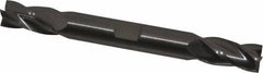 OSG - 3/8", 3/4" LOC, 3/8" Shank Diam, 3-1/2" OAL, 4 Flute, Solid Carbide Square End Mill - Double End, Uncoated, Spiral Flute, 30° Helix, Right Hand Cut, Right Hand Flute, Series 444 - Eagle Tool & Supply