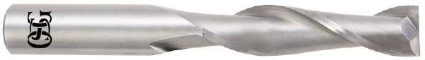OSG - 1", 2-1/4" LOC, 1" Shank Diam, 5" OAL, 2 Flute, Solid Carbide Square End Mill - Single End, Uncoated, Spiral Flute, 30° Helix, Centercutting, Right Hand Cut, Right Hand Flute, Series 462 - Eagle Tool & Supply