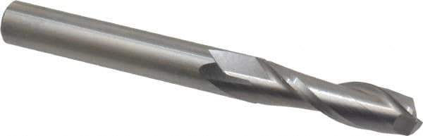 OSG - 5/16", 1-1/8" LOC, 5/16" Shank Diam, 3" OAL, 2 Flute, Solid Carbide Square End Mill - Single End, Uncoated, Spiral Flute, 30° Helix, Centercutting, Right Hand Cut, Right Hand Flute, Series 462 - Eagle Tool & Supply