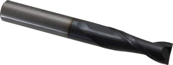 OSG - 3/8", 1-1/8" LOC, 3/8" Shank Diam, 3" OAL, 2 Flute, Solid Carbide Square End Mill - Single End, TiAlN Finish, Spiral Flute, 30° Helix, Centercutting, Right Hand Cut, Right Hand Flute, Series 462 - Eagle Tool & Supply
