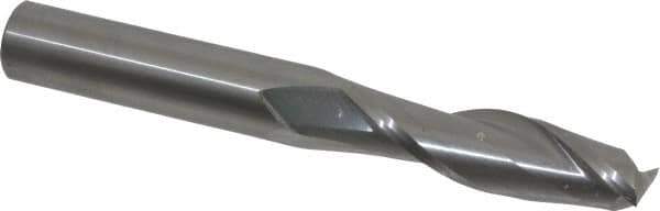 OSG - 5/8", 2-1/4" LOC, 5/8" Shank Diam, 5" OAL, 2 Flute, Solid Carbide Square End Mill - Single End, Uncoated, Spiral Flute, 30° Helix, Centercutting, Right Hand Cut, Right Hand Flute, Series 462 - Eagle Tool & Supply