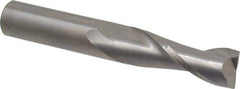 OSG - 3/4", 2-1/4" LOC, 3/4" Shank Diam, 5" OAL, 2 Flute, Solid Carbide Square End Mill - Single End, Uncoated, Spiral Flute, 30° Helix, Centercutting, Right Hand Cut, Right Hand Flute, Series 462 - Eagle Tool & Supply