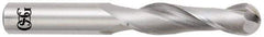 OSG - 7/16" Diam, 2" LOC, 2 Flute Solid Carbide Ball End Mill - Uncoated, Single End, 4" OAL, 7/16" Shank Diam, Spiral Flute - Eagle Tool & Supply