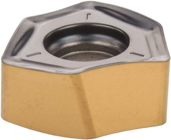 Iscar - H600 WXCU080612 Grade IC808 Carbide Milling Insert - TiAlN/AlTiN/TiN Finish, 0.2677" Thick, 0.5378" Inscribed Circle, 1.2mm Corner Radius - Eagle Tool & Supply